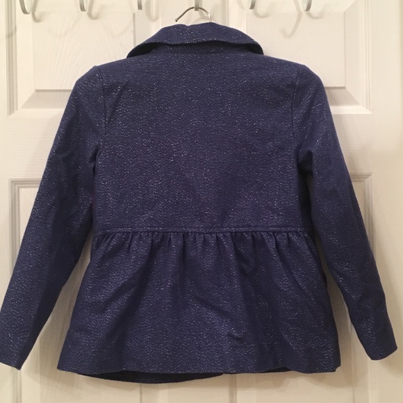 HP 12/11 NEW!! GYMBOREE Blue & silver sparkle light  jacket - Picture 5 of 6